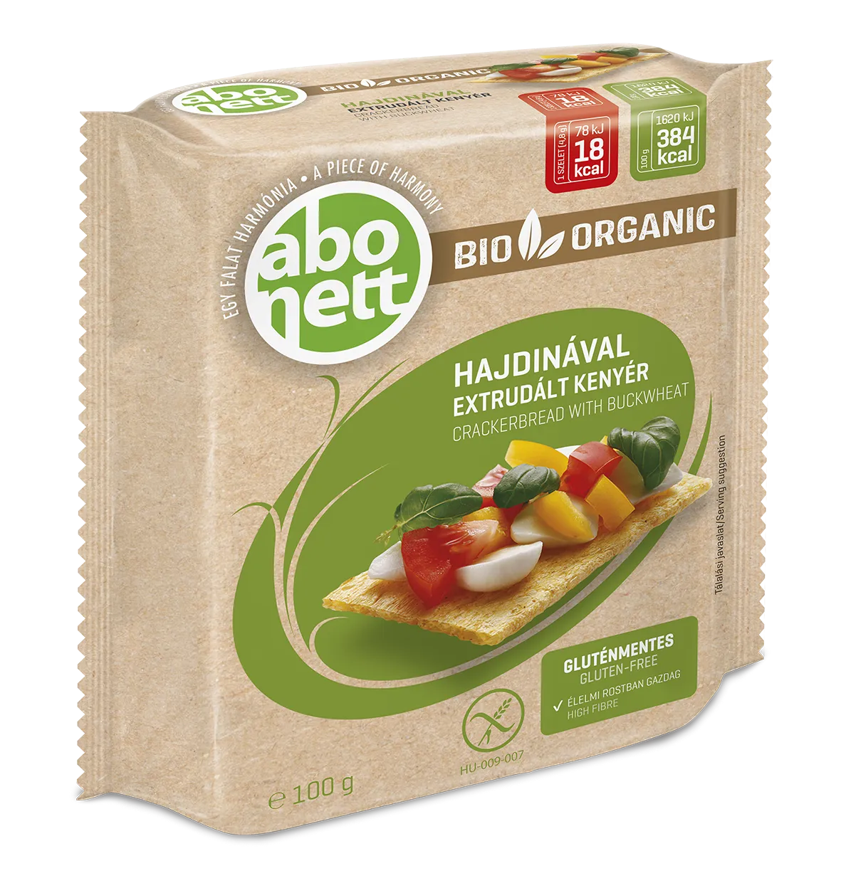 Abonett organic buckwheat crackerbread package